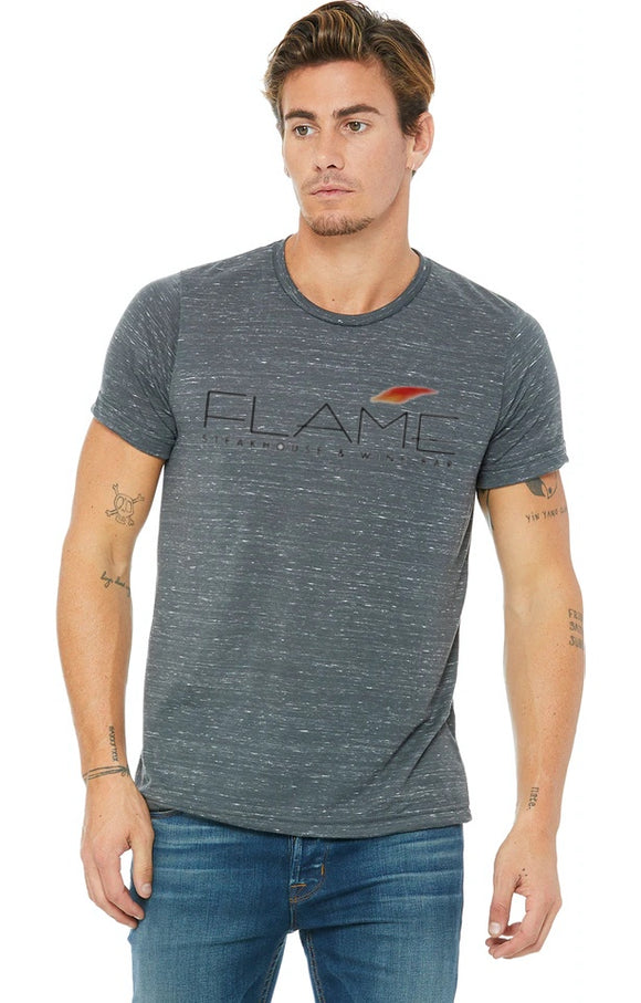 Flame Marble T-Shirt with Design on Front