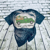 One Lucky Nanny with Green Buffalo Plaid Truck