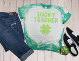Lucky Teacher with 4 Leaf Clover