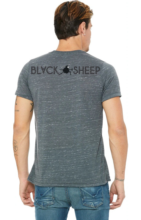 Black Sheep Marble T-Shirt with Design on Back