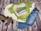 One Lucky Nanny with Green Buffalo Plaid Truck