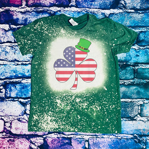 American Flag Shamrock with Green Hat