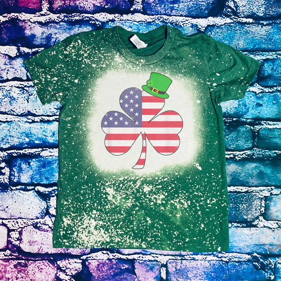American Flag Shamrock with Green Hat