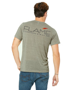 Flame Marble T-Shirt with Design on Back