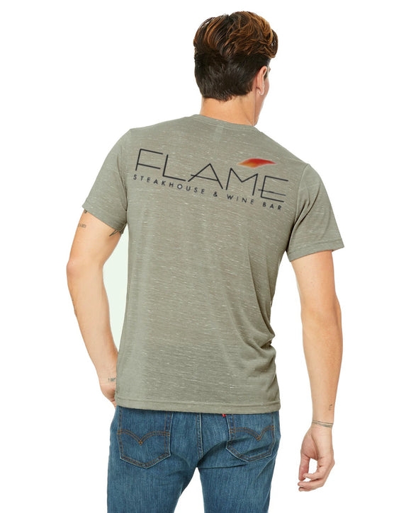 Flame Marble T-Shirt with Design on Back