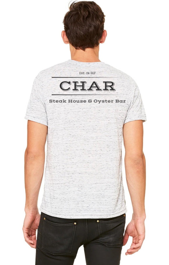 Char Marble T-Shirt with Design on Back