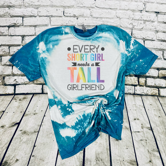 Every Short Girl Needs A Tall Girlfriends-Pastel Rainbow Letters