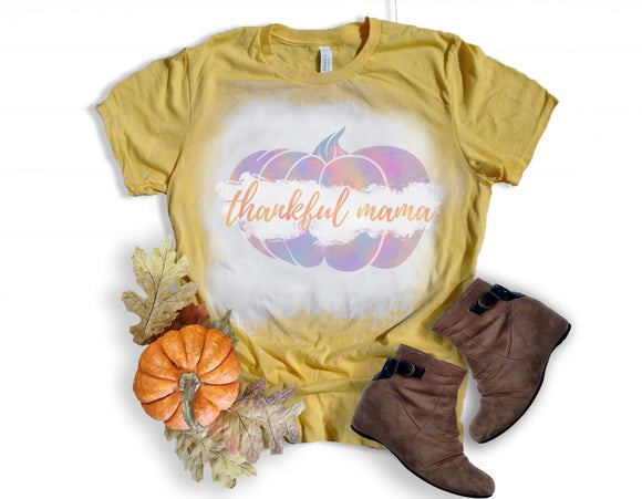 Thankful Mama-Watercolor Pumpkin