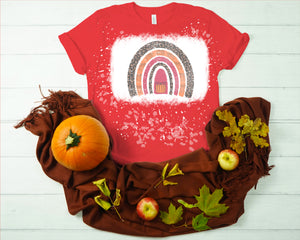 Fall Rainbow with Cheetah Print