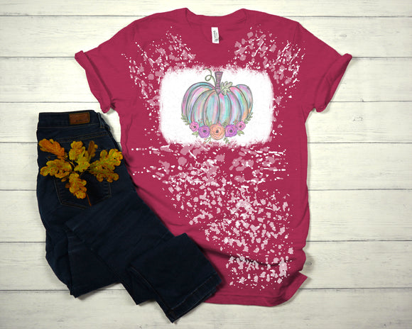 Floral Blue Pumpkin