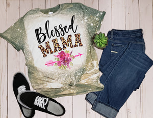 Blessed Mama-Leopard and Pink Flowers