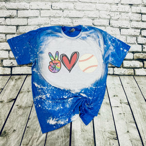 Peace, Love, Baseball-Tie-Dye