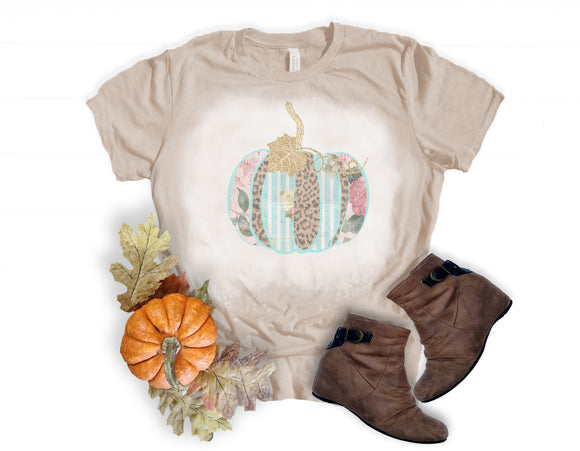 Teal and Leopard Pumpkin